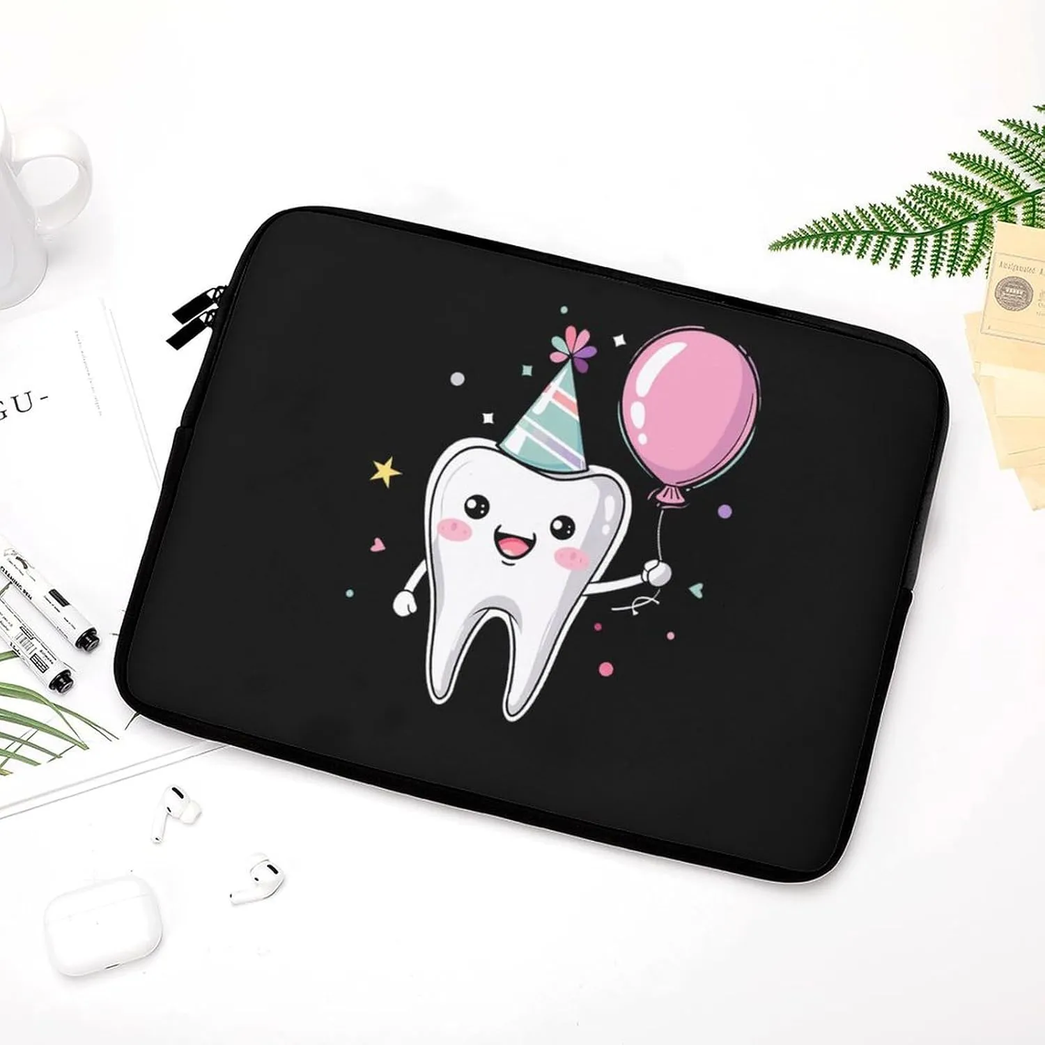 Funny Tooth Personalized Laptop Bag Business Casual Laptop Cases Slim Computer Bag Briefcase