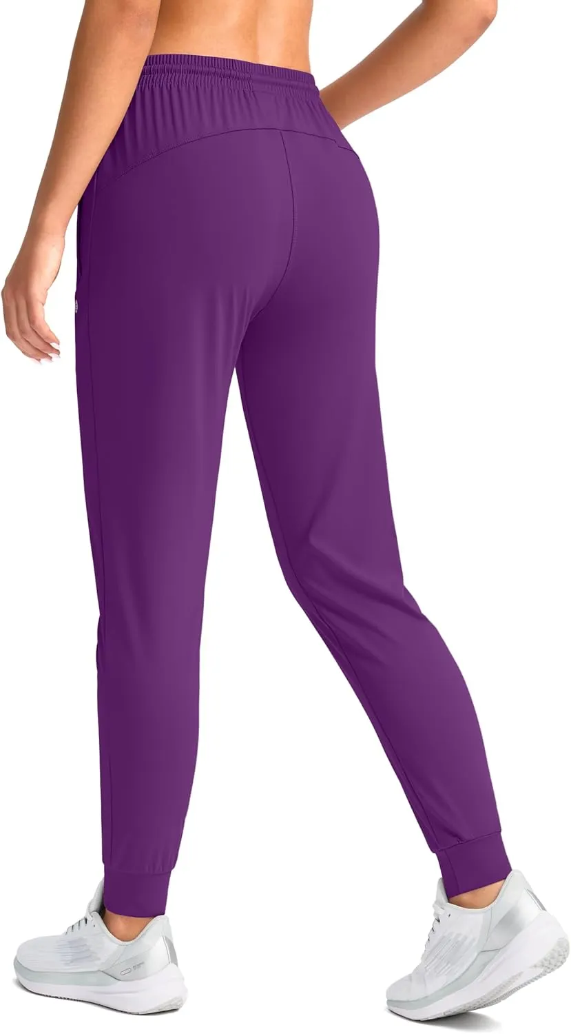 G Gradual Women's Joggers Pants with Zipper Pockets Tapered Running Sweatpants for Women Lounge, Jogging