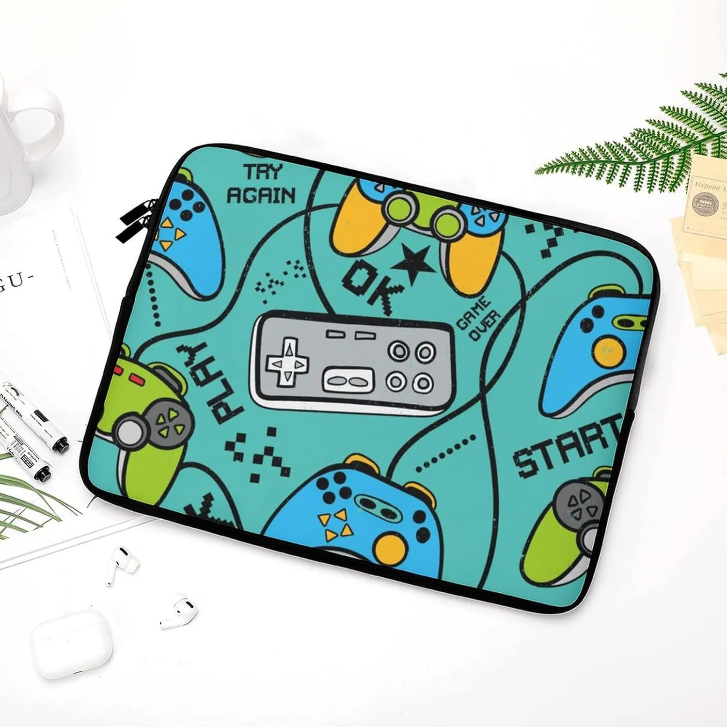 Game Joysticks Personalized Laptop Bag Business Casual Laptop Case Slim Computer Bag Briefcase
