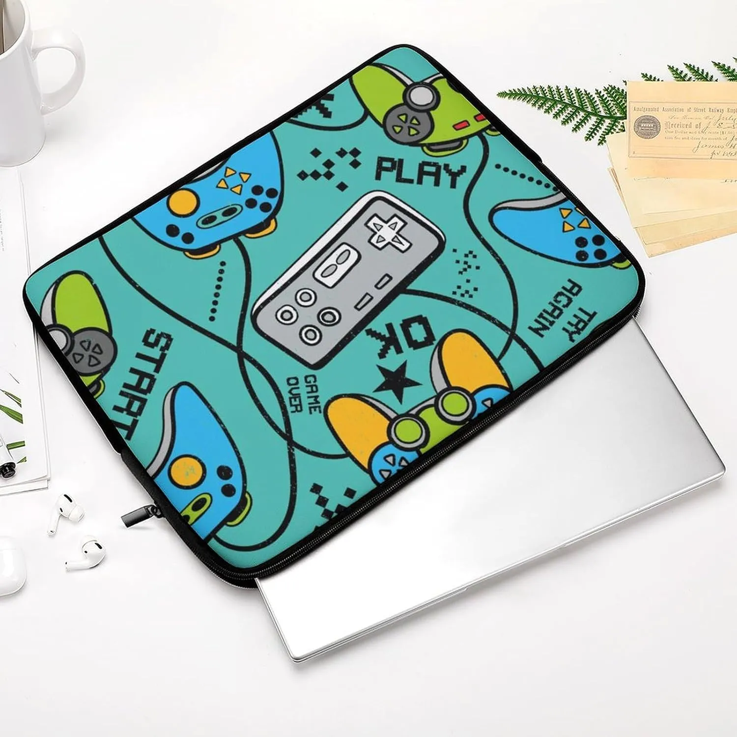 Game Joysticks Personalized Laptop Bag Business Casual Laptop Case Slim Computer Bag Briefcase