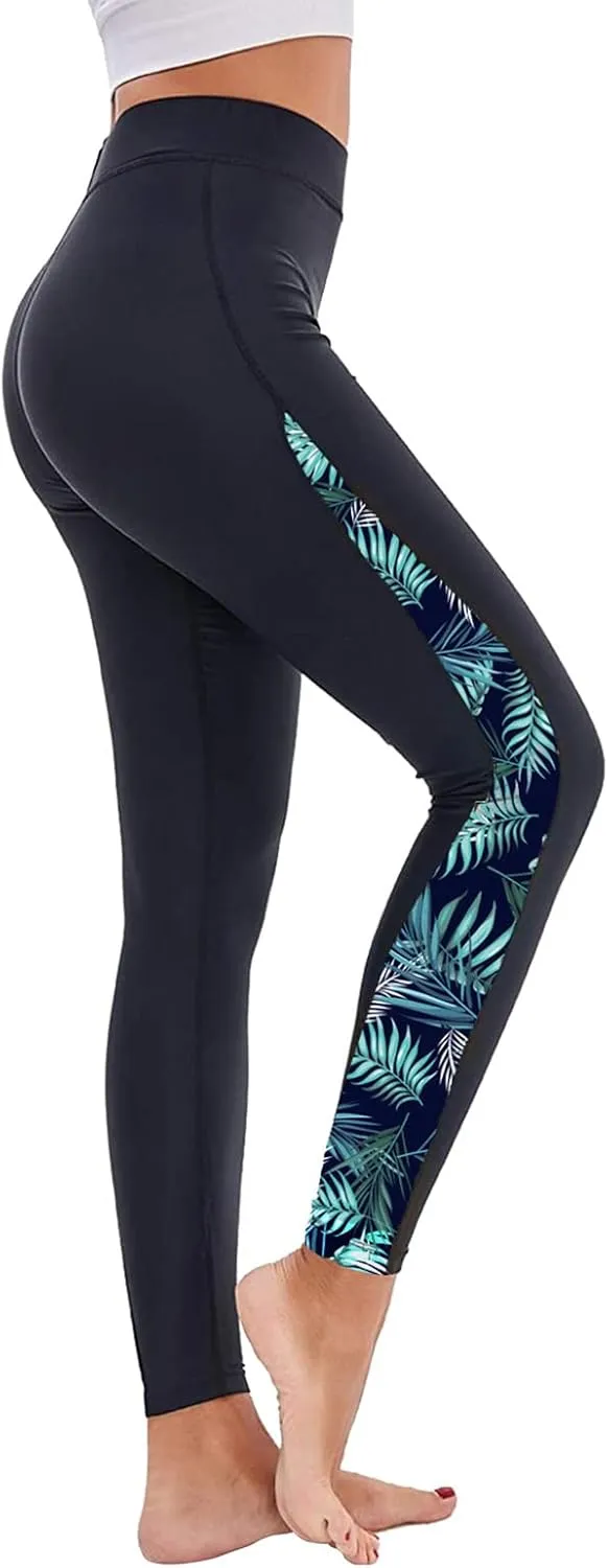 GEEK LIGHTING Swim Pants for Women Surfing Leggings SPF Swimming Tights Rash Guard Water Wetsuit Dive Kayaking Pants