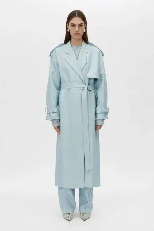 Gehry Trench Coat Chalky Blue