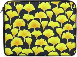 Ginkgo Autumn Leaves Personalized Laptop Bag Business Casual Laptop Case Slim Computer Bag Briefcase