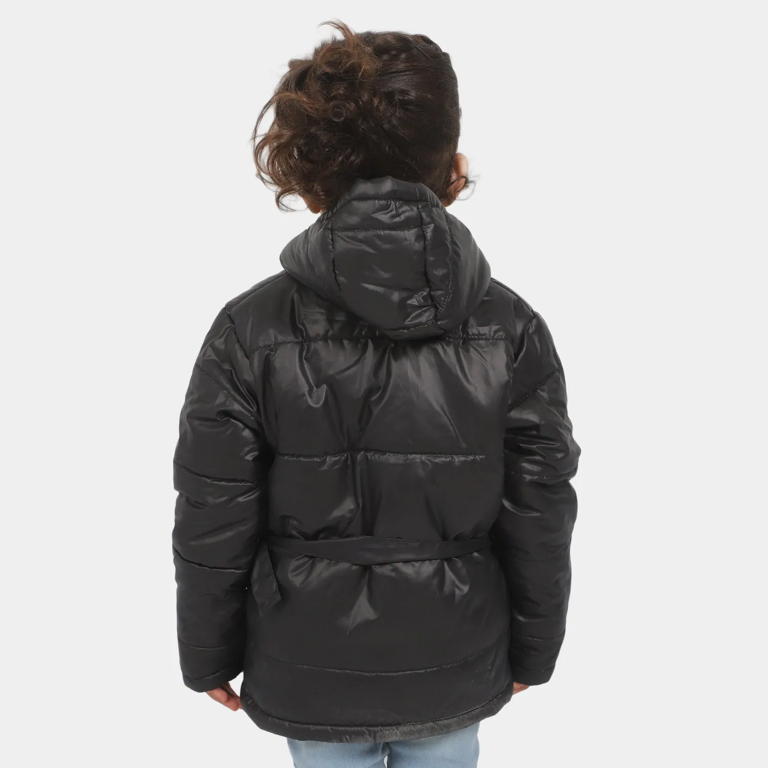 Girls Puffer Jacket Moon Less - BLACK