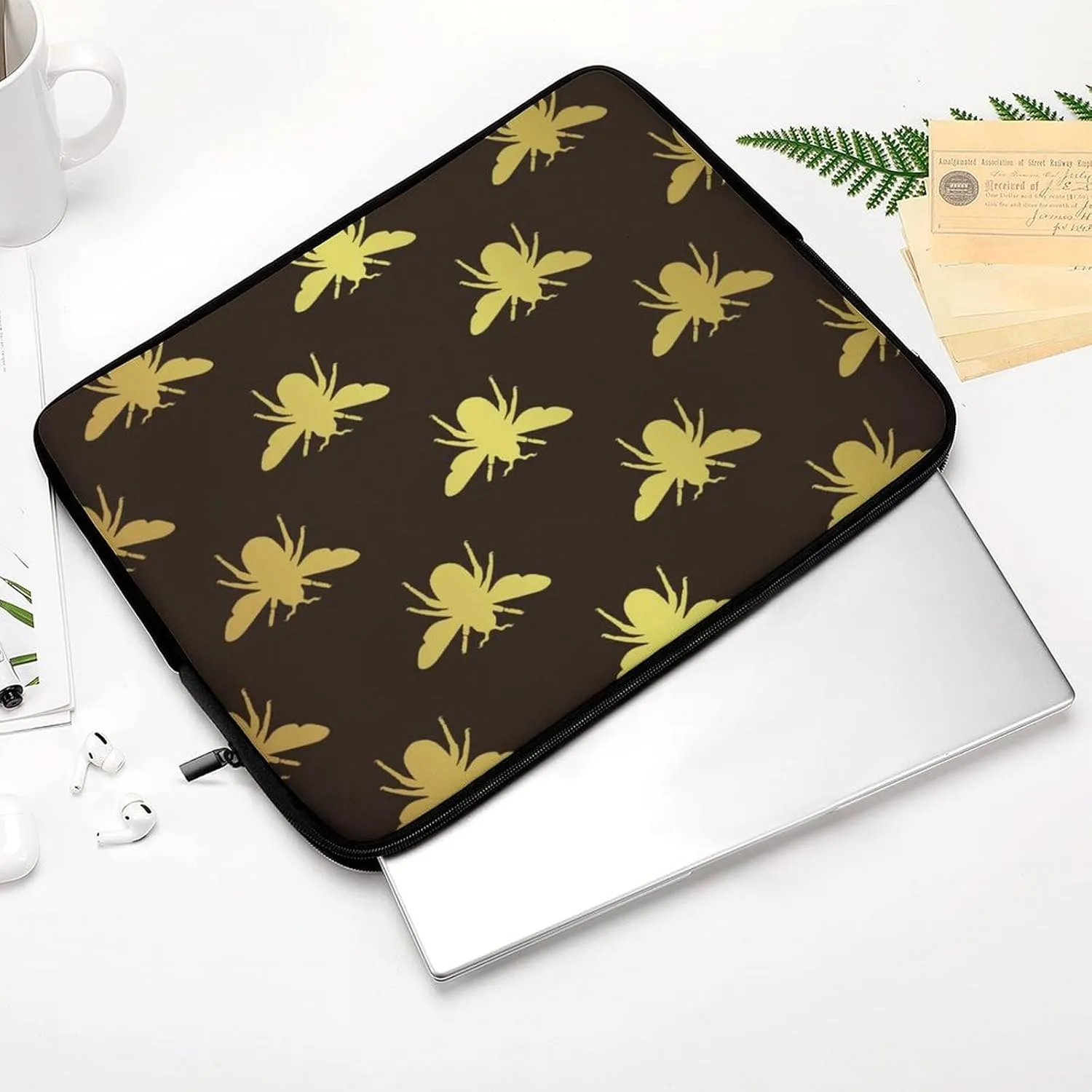 Golden Bee Personalized Laptop Bag Business Casual Laptop Case Slim Computer Bag Briefcase