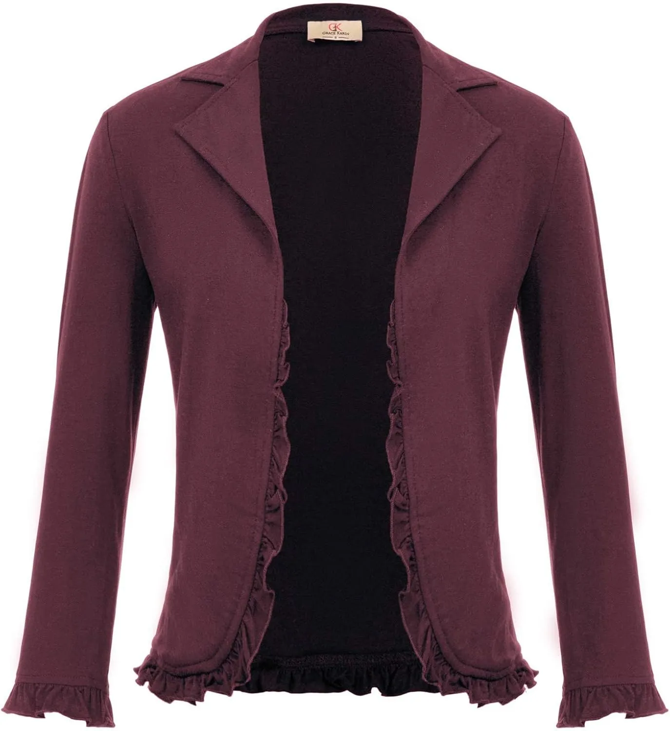 GRACE KARIN Women Business Casual Cropped Blazer Jacket Open Front Cotton Cardigan