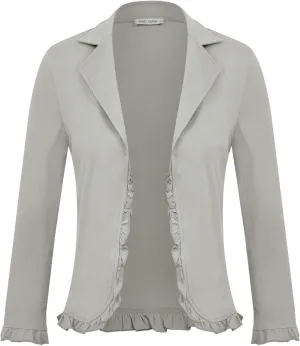 GRACE KARIN Women Business Casual Cropped Blazer Jacket Open Front Cotton Cardigan