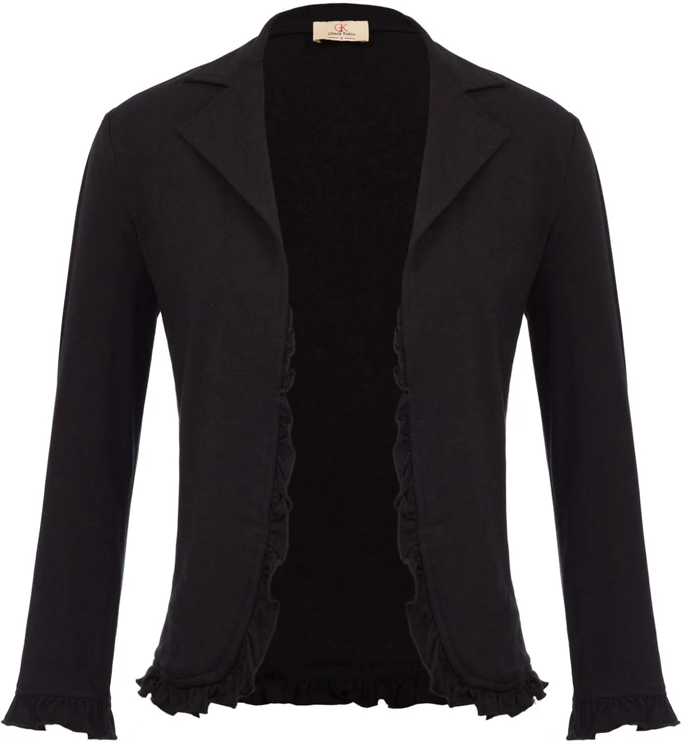 GRACE KARIN Women Business Casual Cropped Blazer Jacket Open Front Cotton Cardigan