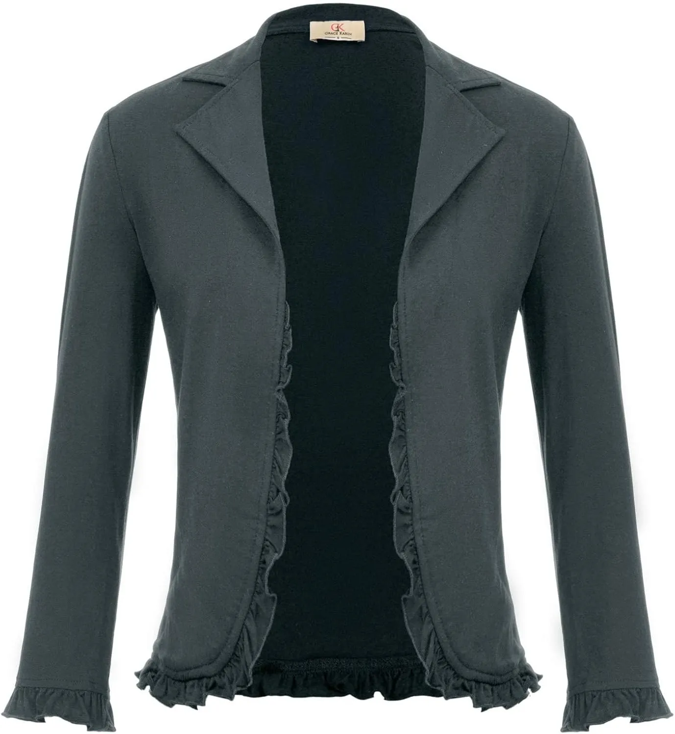 GRACE KARIN Women Business Casual Cropped Blazer Jacket Open Front Cotton Cardigan