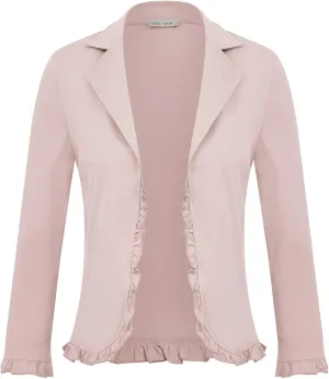 GRACE KARIN Women Business Casual Cropped Blazer Jacket Open Front Cotton Cardigan