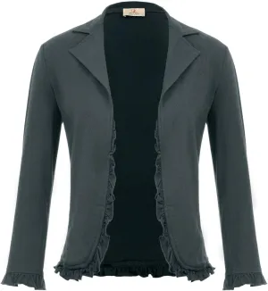 GRACE KARIN Women Business Casual Cropped Blazer Jacket Open Front Cotton Cardigan