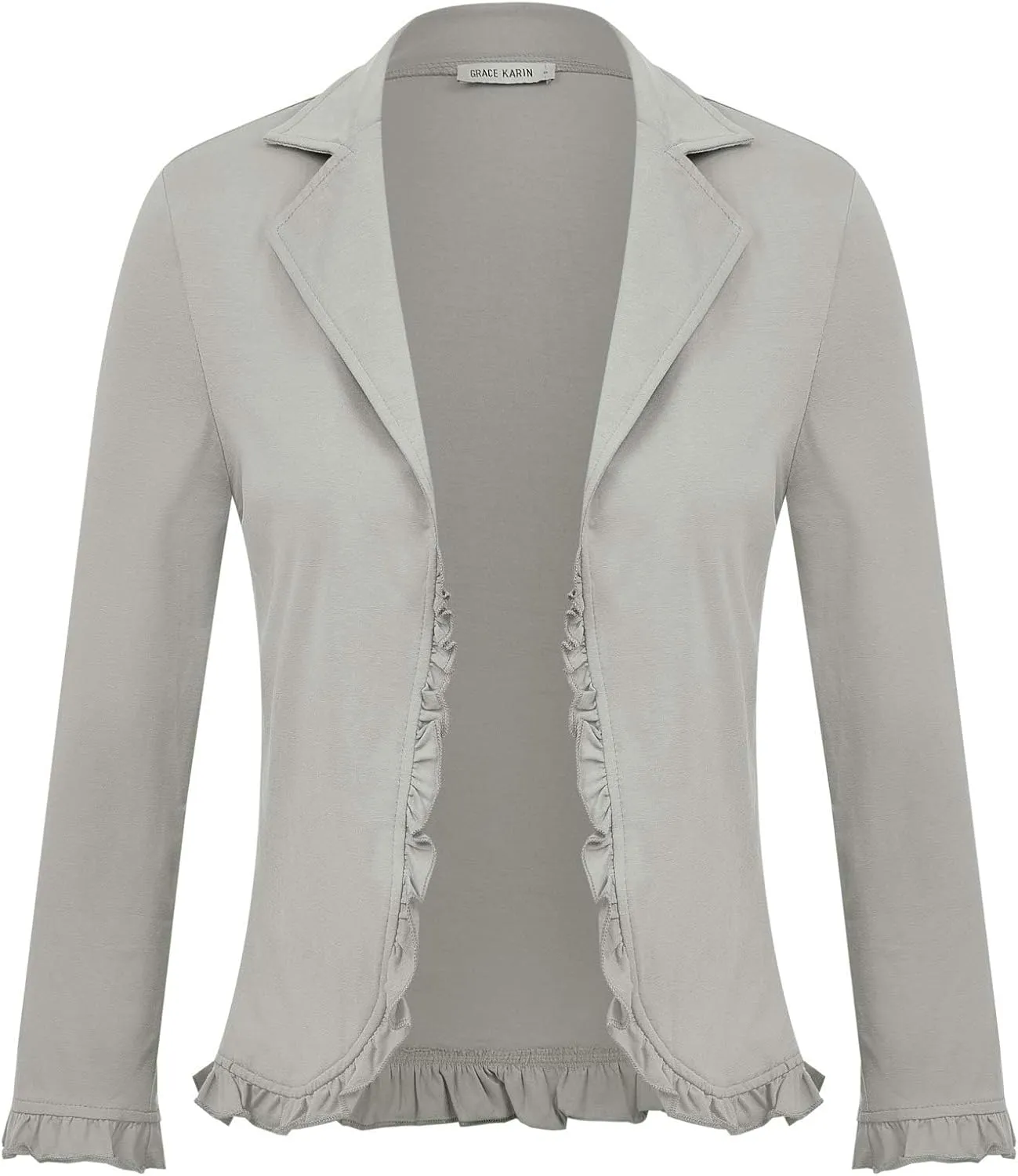 GRACE KARIN Women Business Casual Cropped Blazer Jacket Open Front Cotton Cardigan