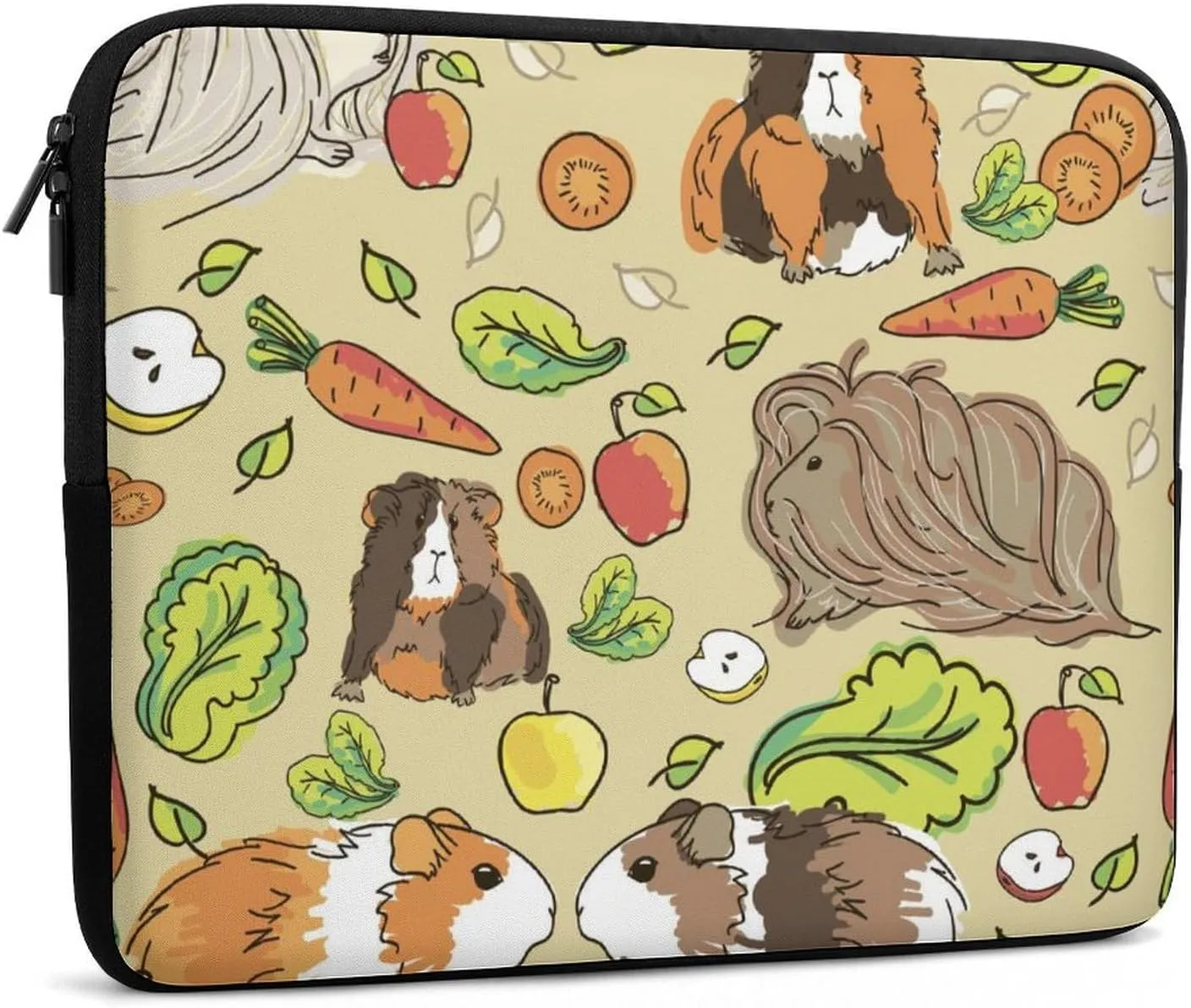 Guinea Pig And Fruit Personalized Laptop Bag Business Casual Laptop Case Slim Computer Bag Briefcase