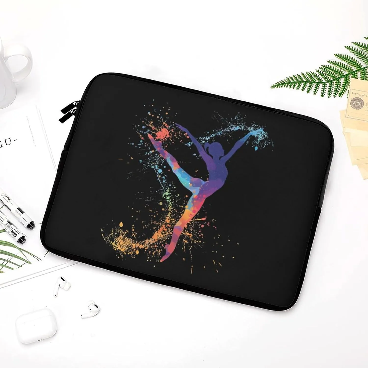 Gymnastics Girl Personalized Laptop Bag Business Casual Laptop Cases Slim Computer Bag Briefcase