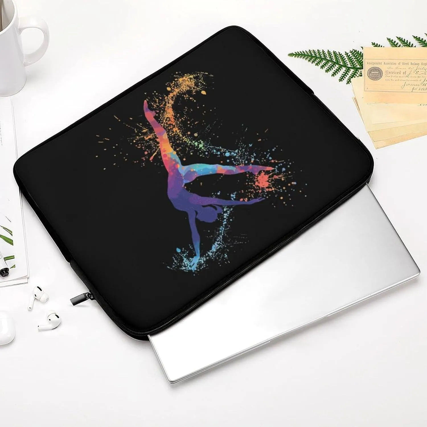 Gymnastics Girl Personalized Laptop Bag Business Casual Laptop Cases Slim Computer Bag Briefcase