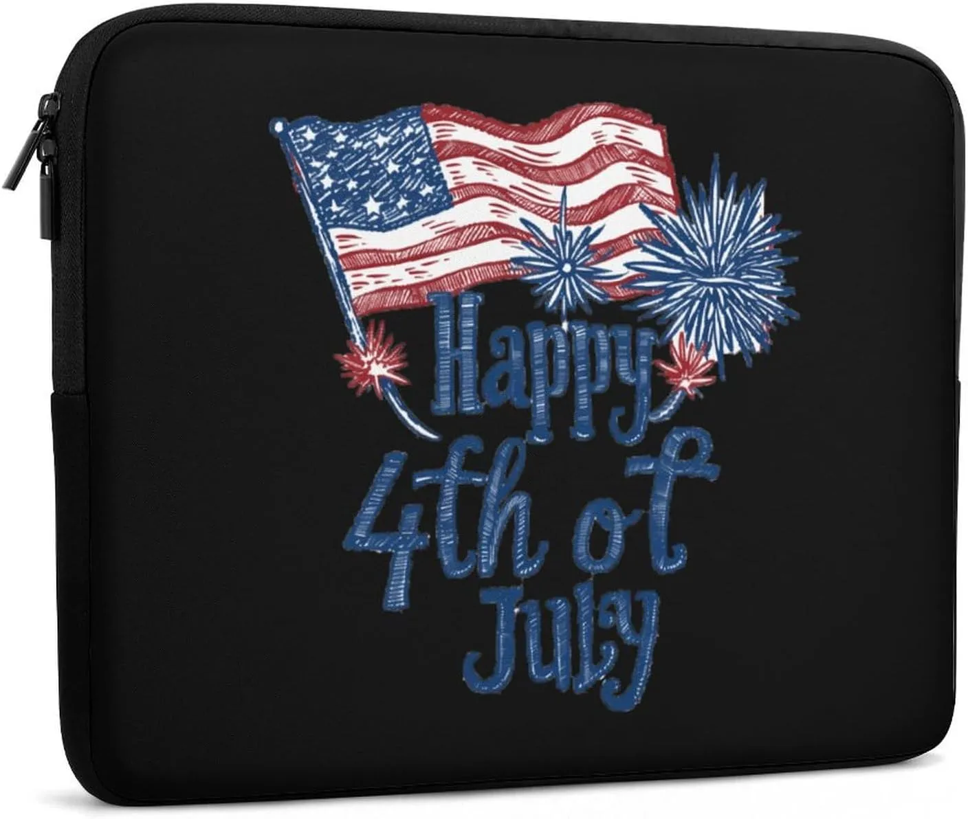 Happy 4th of July Personalized Laptop Bag Business Casual Laptop Cases Slim Computer Bag Briefcase