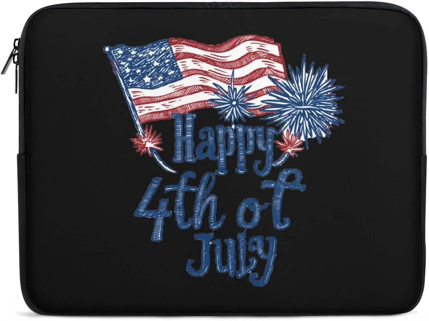 Happy 4th of July Personalized Laptop Bag Business Casual Laptop Cases Slim Computer Bag Briefcase
