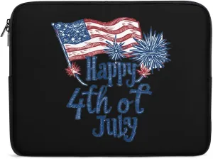 Happy 4th of July Personalized Laptop Bag Business Casual Laptop Cases Slim Computer Bag Briefcase