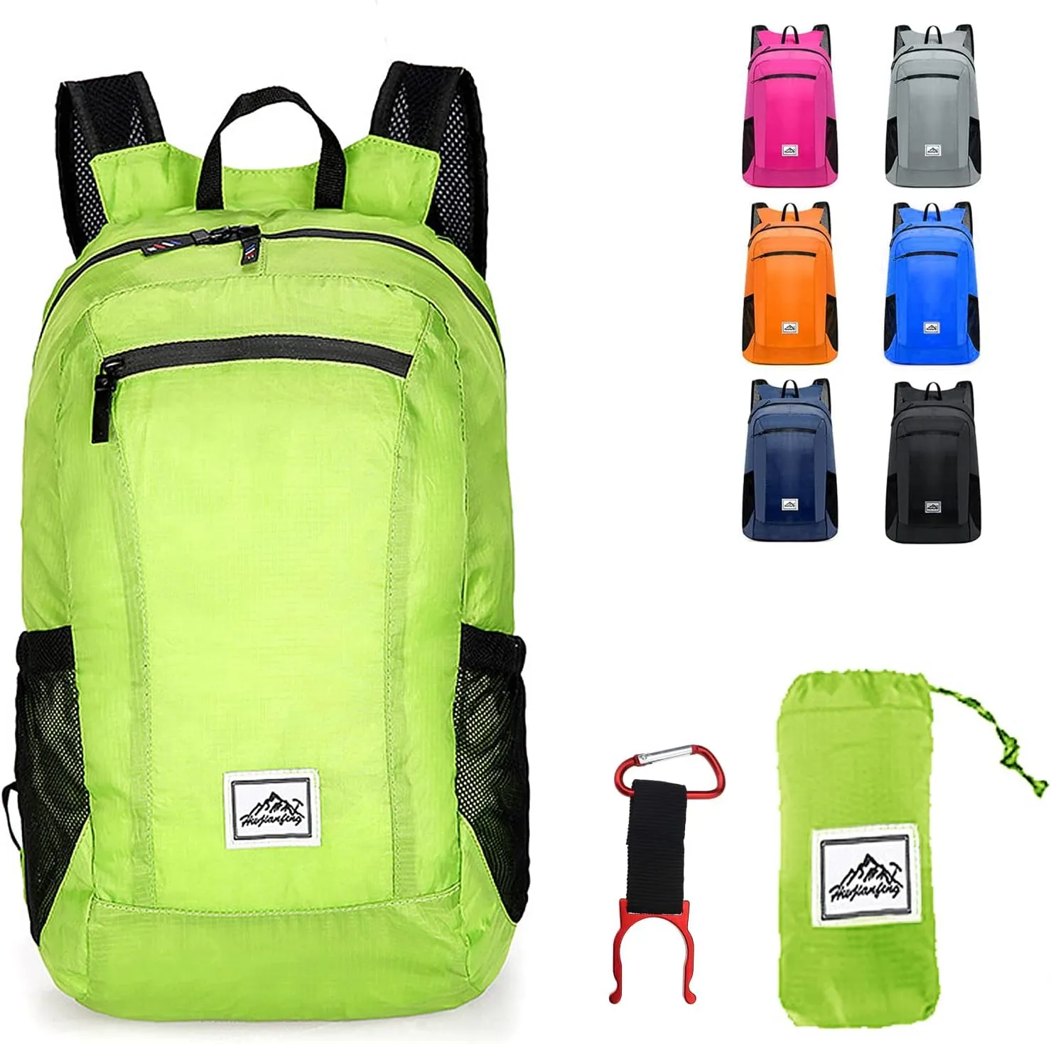 Hiking Backpack,Ultra-Light 20L Waterproof Folding Sports Lightweight Waterproof Backpack Suitable for Outdoor Camping Picnic (green)