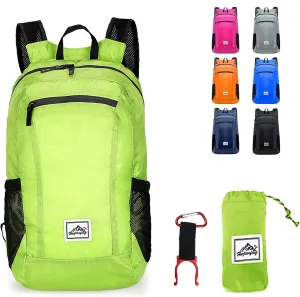 Hiking Backpack,Ultra-Light 20L Waterproof Folding Sports Lightweight Waterproof Backpack Suitable for Outdoor Camping Picnic (green)
