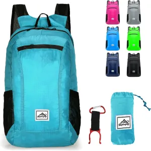 Hiking Backpack,Ultra-Light 20L Waterproof Folding Sports Lightweight Waterproof Backpack Suitable for Outdoor Camping Picnic (Lake Blue)