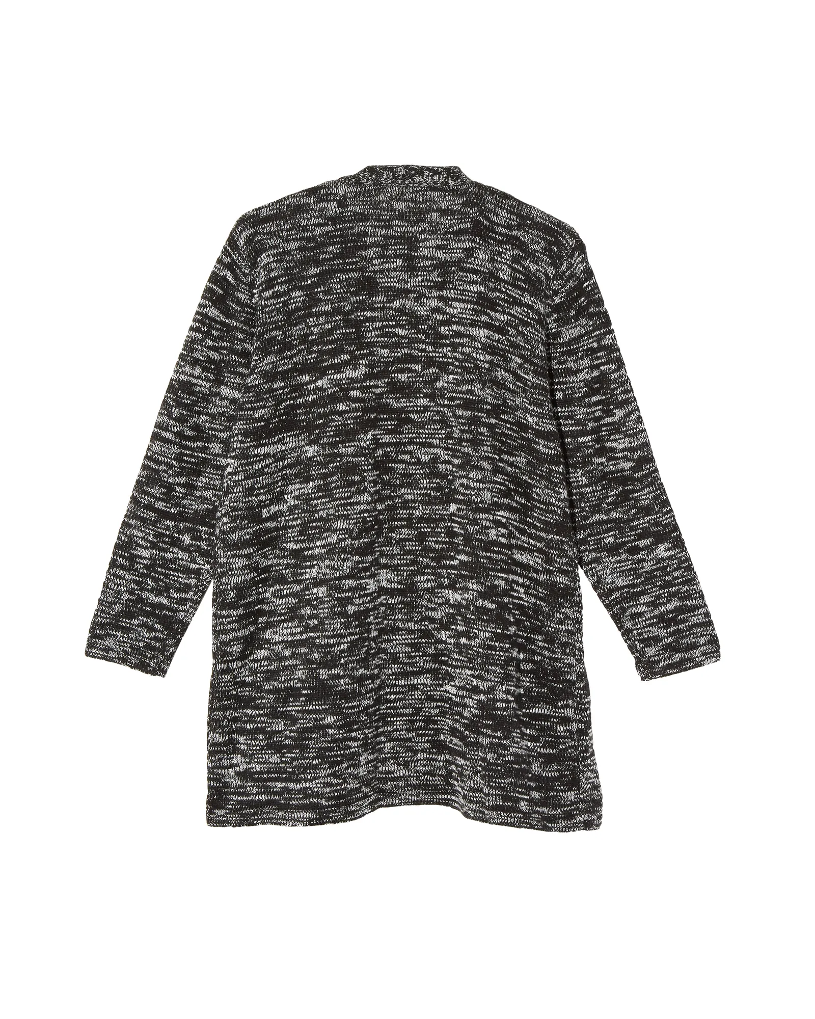 Holly Long Sleeve Fringe Cardigan | Black / White