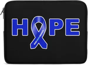 Hope Colon Cancer Ribbon Personalized Laptop Bag Business Casual Laptop Case Slim Computer Bag Briefcase
