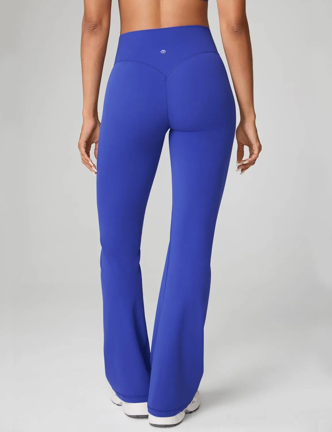 Hugcurve No Front Seam High Waisted Flare Leggings for Women Bootcut Yoga Pants Buttery Soft Lounge Workout - 31''
