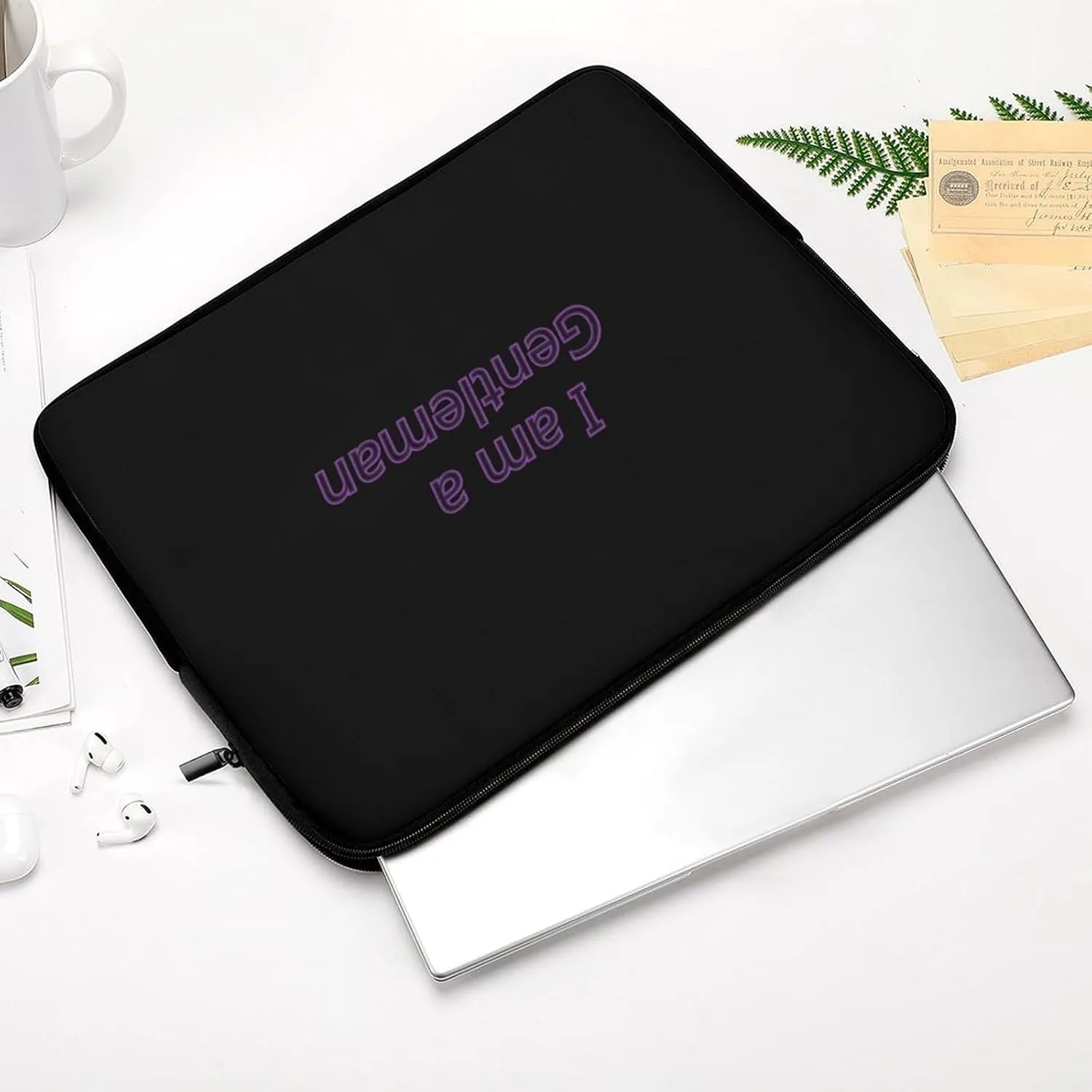 I Am A Gentleman Personalized Laptop Bag Business Casual Laptop Cases Slim Computer Bag Briefcase