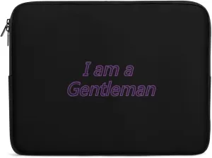 I Am A Gentleman Personalized Laptop Bag Business Casual Laptop Cases Slim Computer Bag Briefcase
