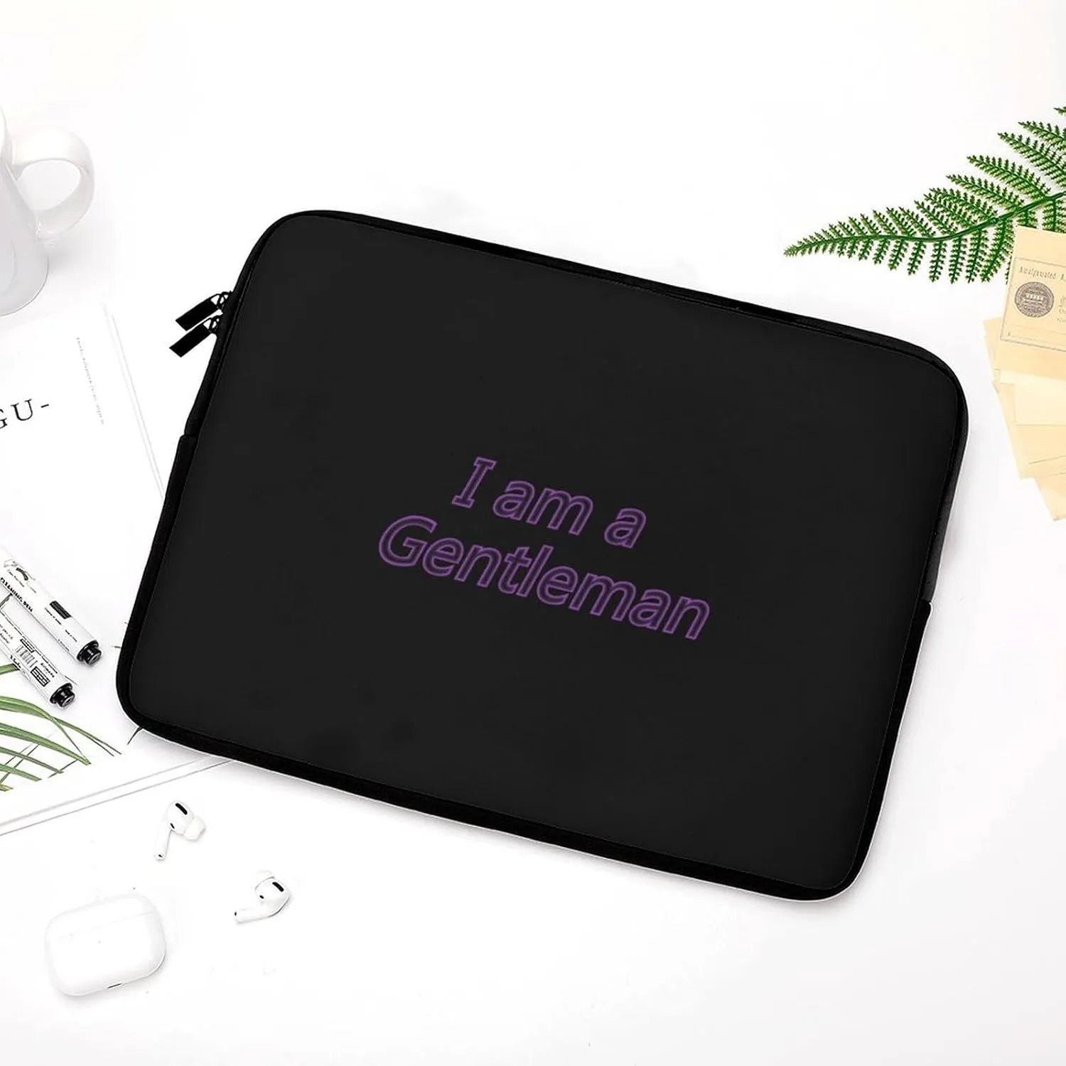 I Am A Gentleman Personalized Laptop Bag Business Casual Laptop Cases Slim Computer Bag Briefcase