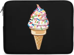 Ice Cream Cone Personalized Laptop Bag Business Casual Laptop Cases Slim Computer Bag Briefcase