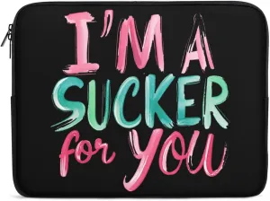 I'm A Sucker for You Personalized Laptop Bag Business Casual Laptop Cases Slim Computer Bag Briefcase
