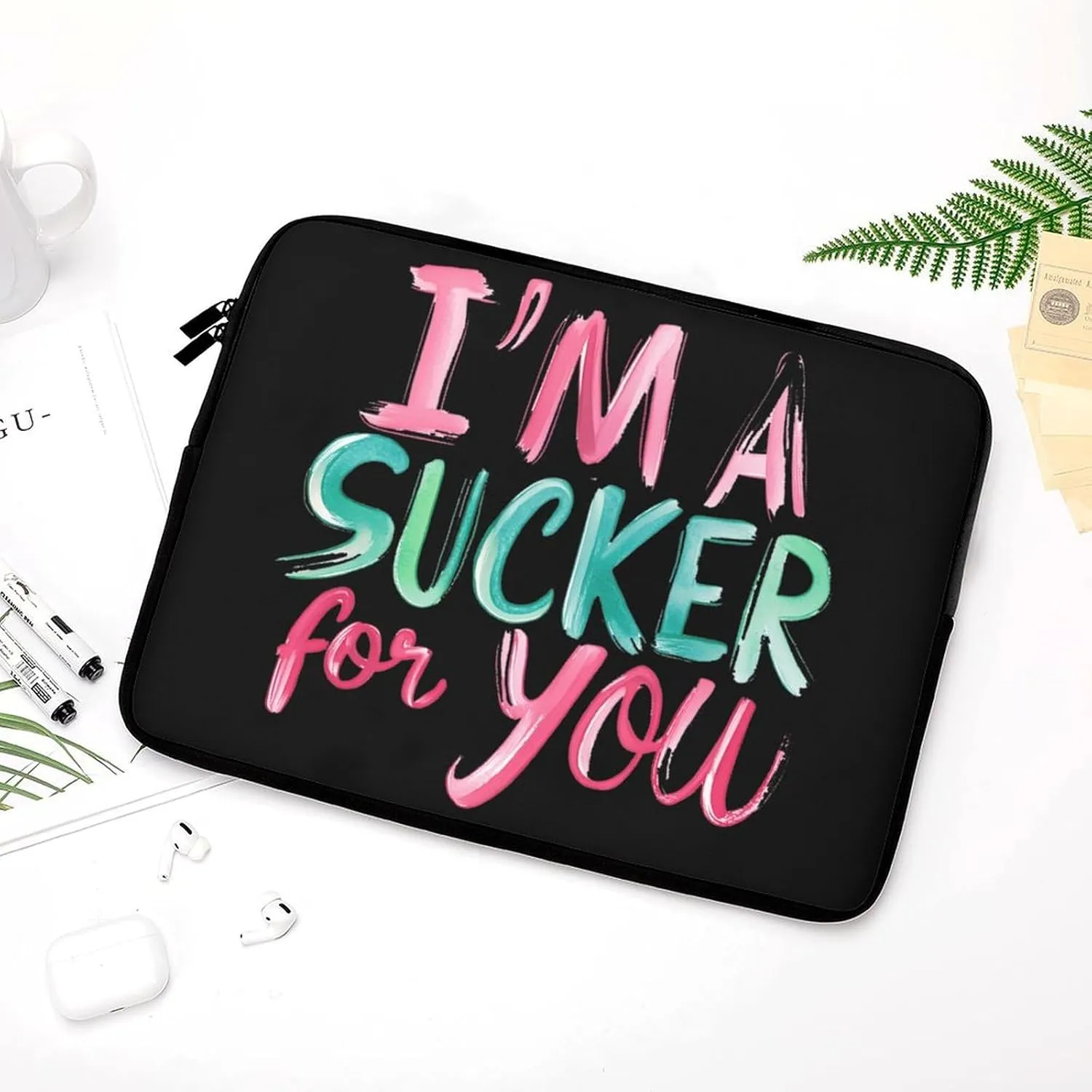I'm A Sucker for You Personalized Laptop Bag Business Casual Laptop Cases Slim Computer Bag Briefcase