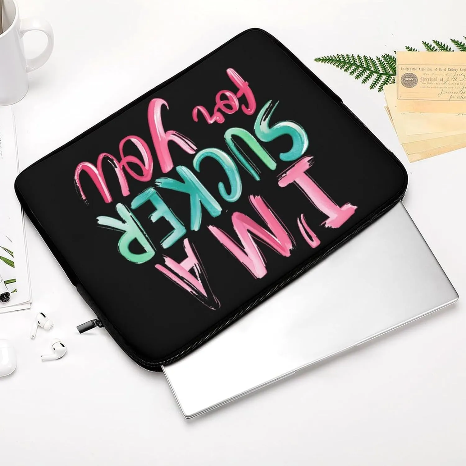 I'm A Sucker for You Personalized Laptop Bag Business Casual Laptop Cases Slim Computer Bag Briefcase