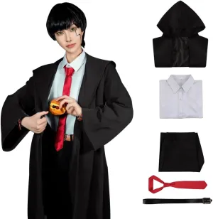 IS MY BIKE OKAY Magic and Muscles Cosplay Mashle Costume Uniform Lemon Irvine Dress Hooded Cloak Wizard Robe Halloween