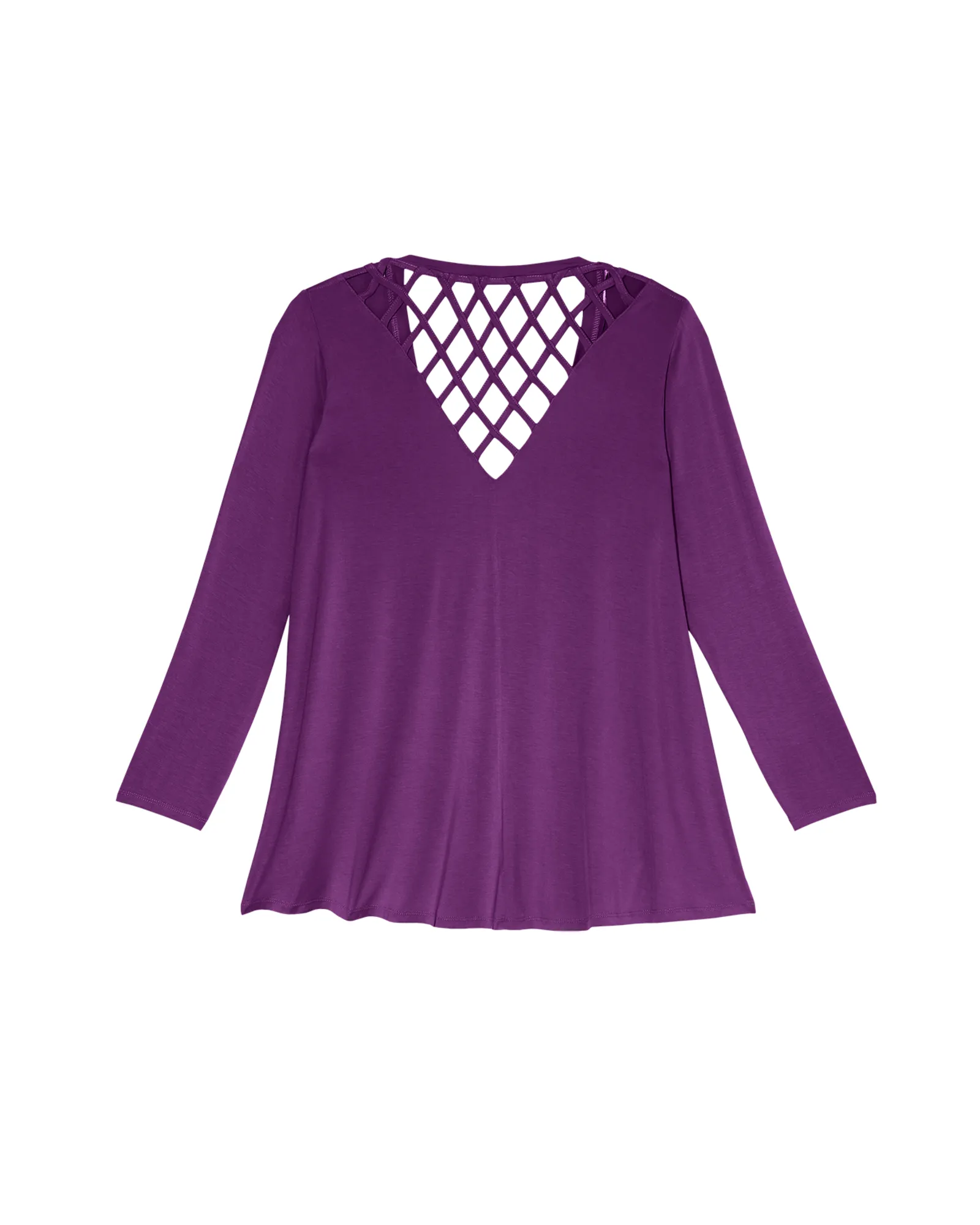 Jessica Long Sleeve Cage Back Cardigan | Purple