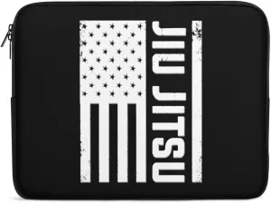 Jiu Jitsu USA Flag Personalized Laptop Bag Business Casual Laptop Case Slim Computer Bag Briefcase