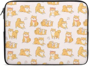 Kawaii Shiba Inu Dogs Personalized Laptop Bag Business Casual Laptop Case Slim Computer Bag Briefcase