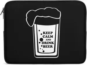 Keep Calm And Drink Beer Personalized Laptop Bag Business Casual Laptop Case Slim Computer Bag Briefcase