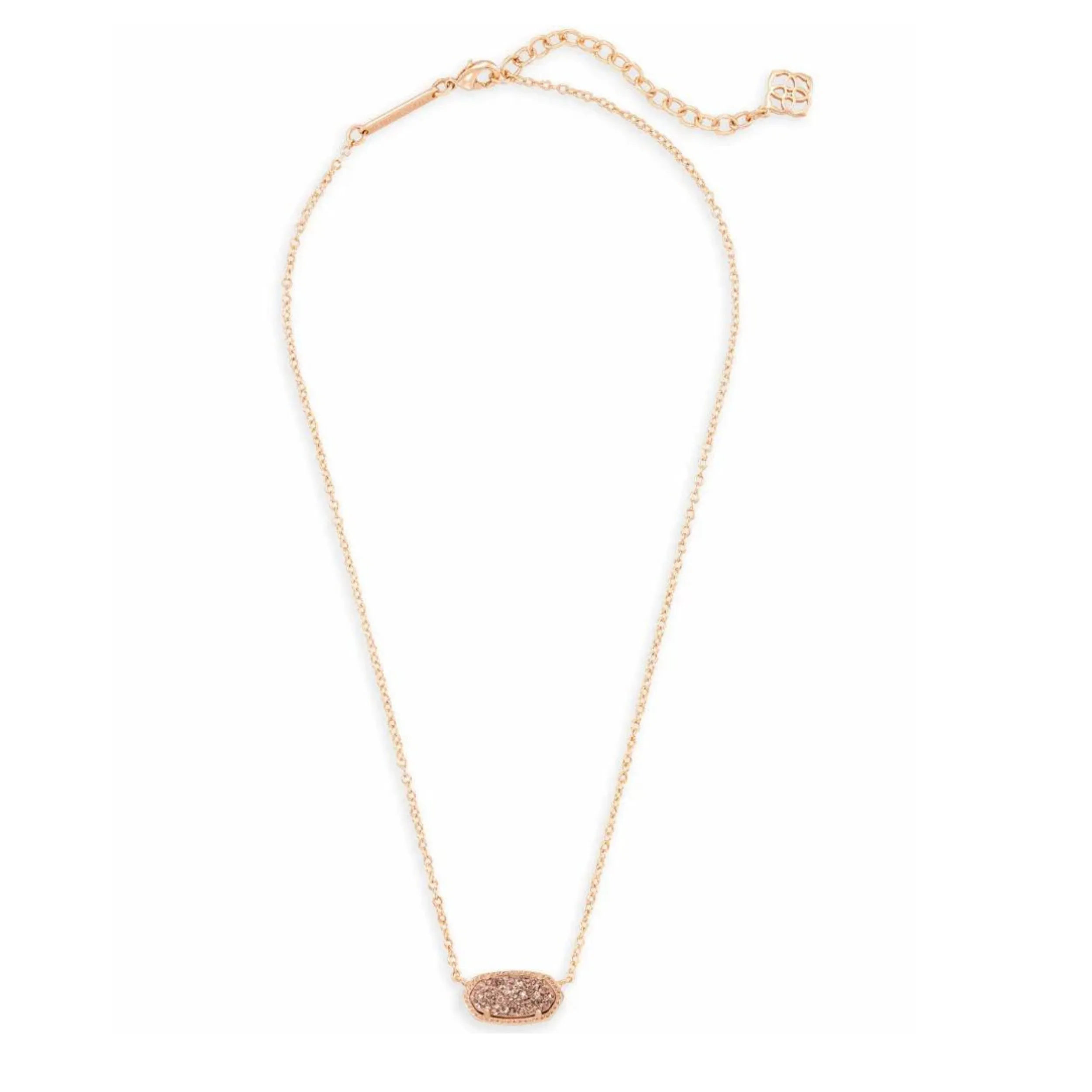Kendra Scott | Elisa Rose Gold Pendant Necklace in Rose Gold Drusy