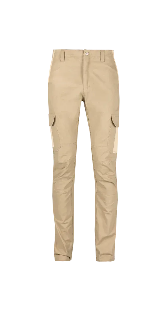 Khaki trekker comfort cargo trousers