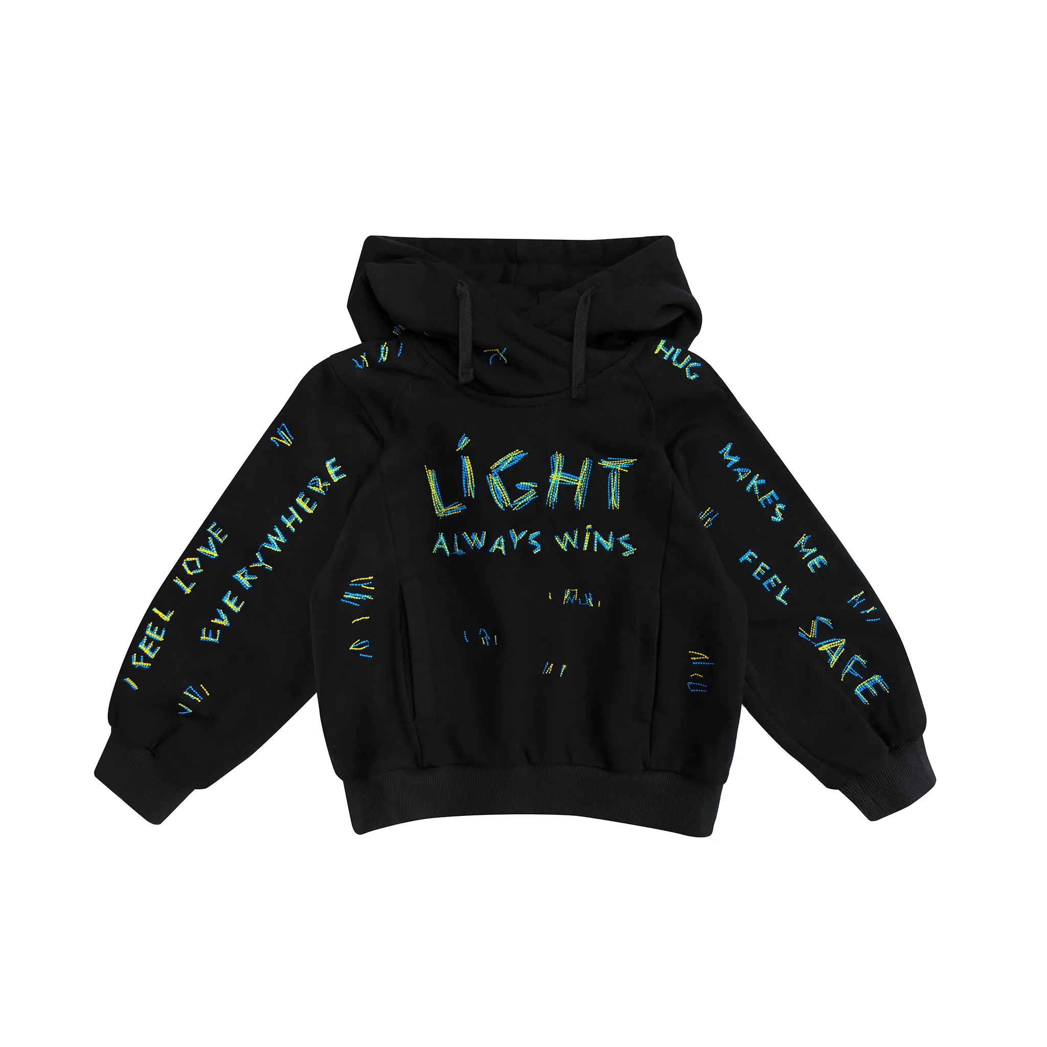 Kids "Light Always Wins" Hoodie | Black