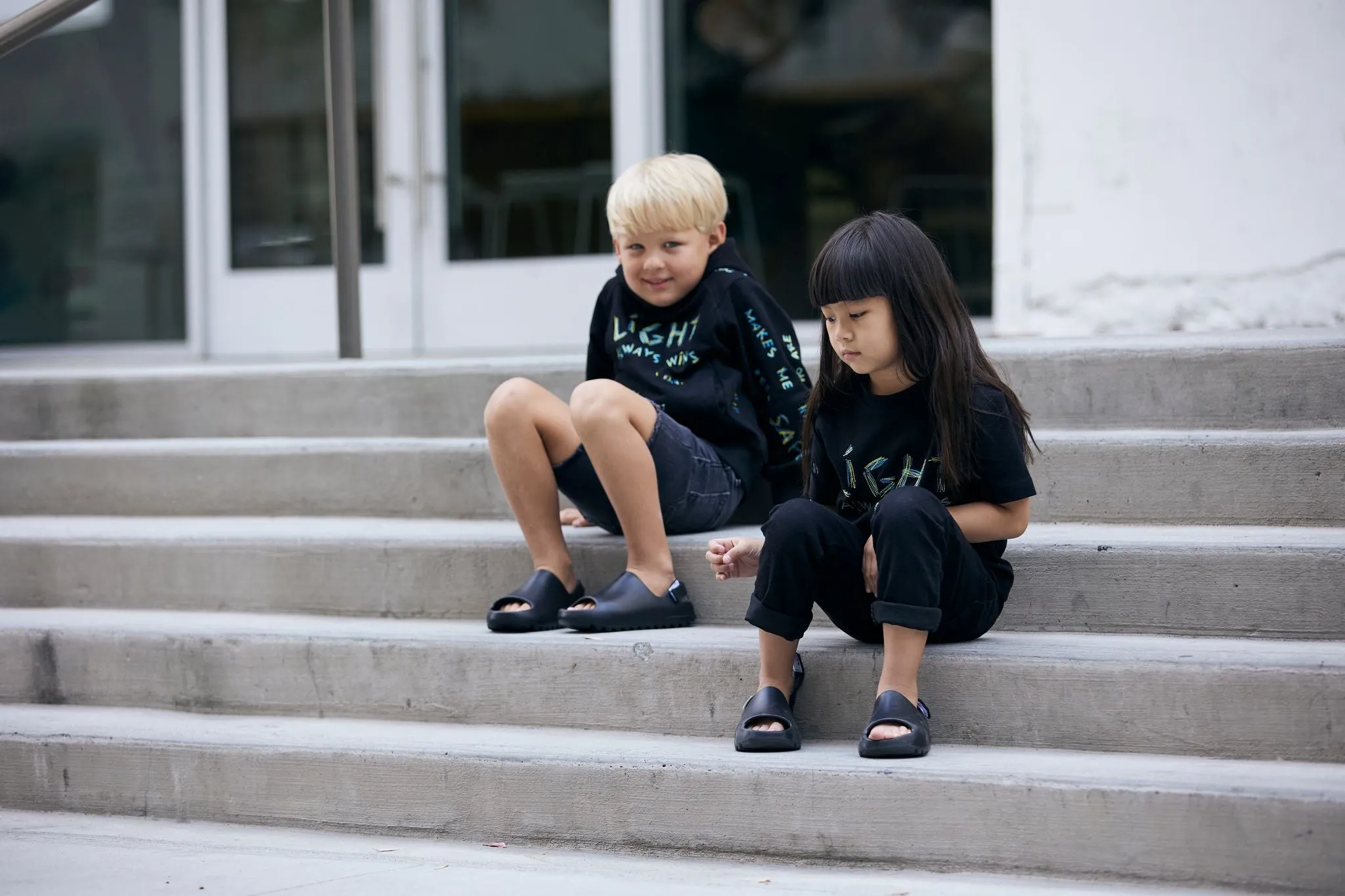 Kids "Light Always Wins" Hoodie | Black