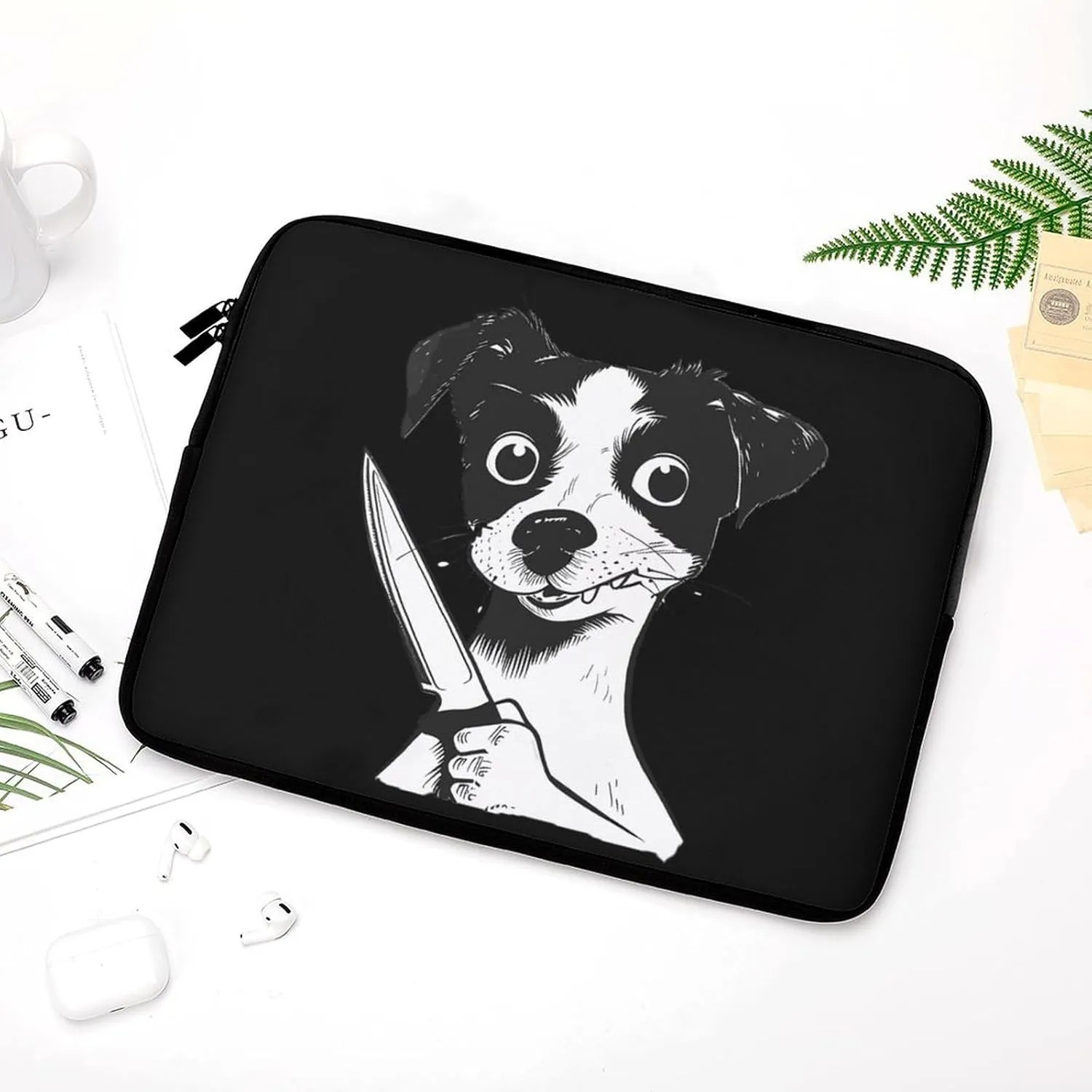 Knife Dog Killer Personalized Laptop Bag Business Casual Laptop Cases Slim Computer Bag Briefcase