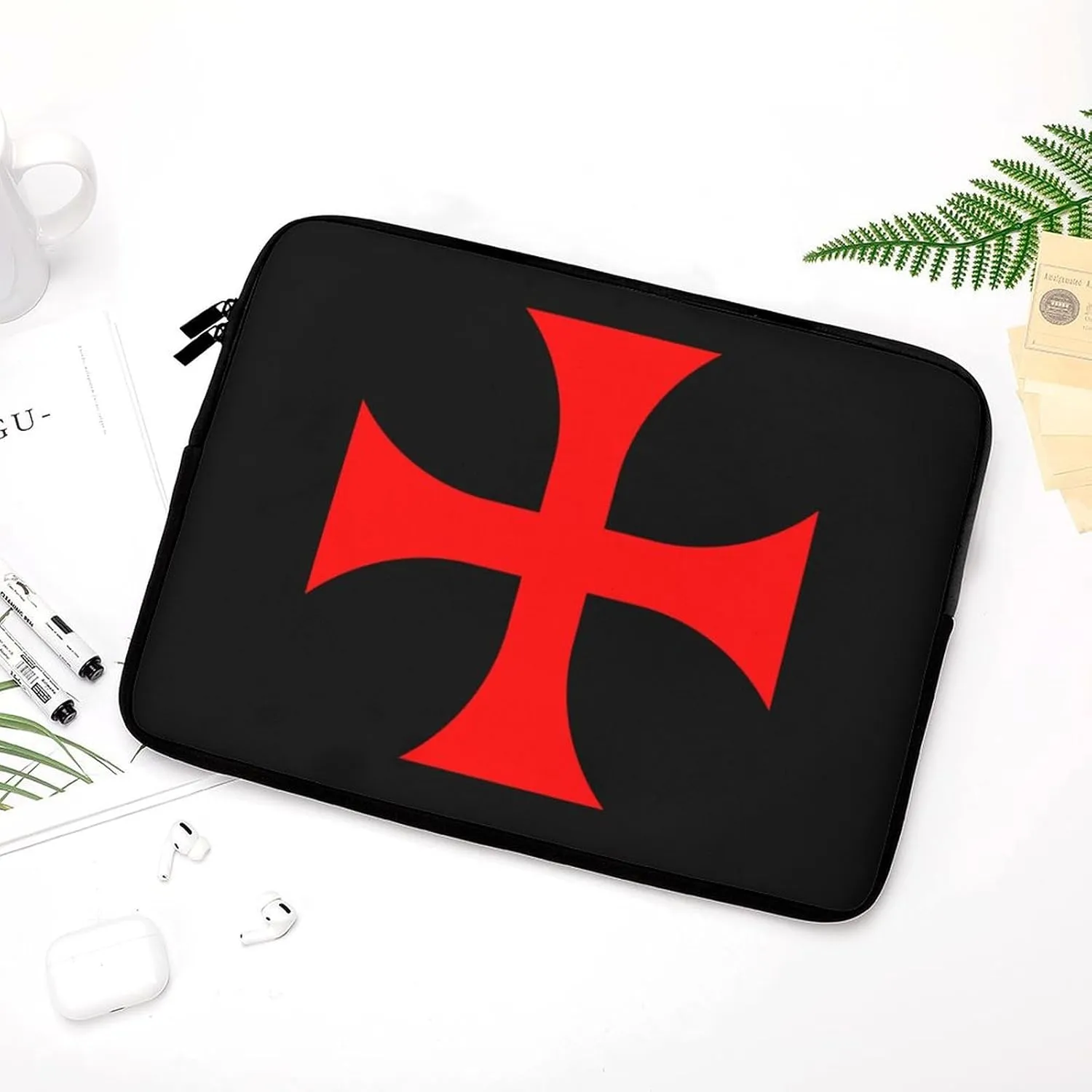 Knight Templar Logo Personalized Laptop Bag Business Casual Laptop Cases Slim Computer Bag Briefcase