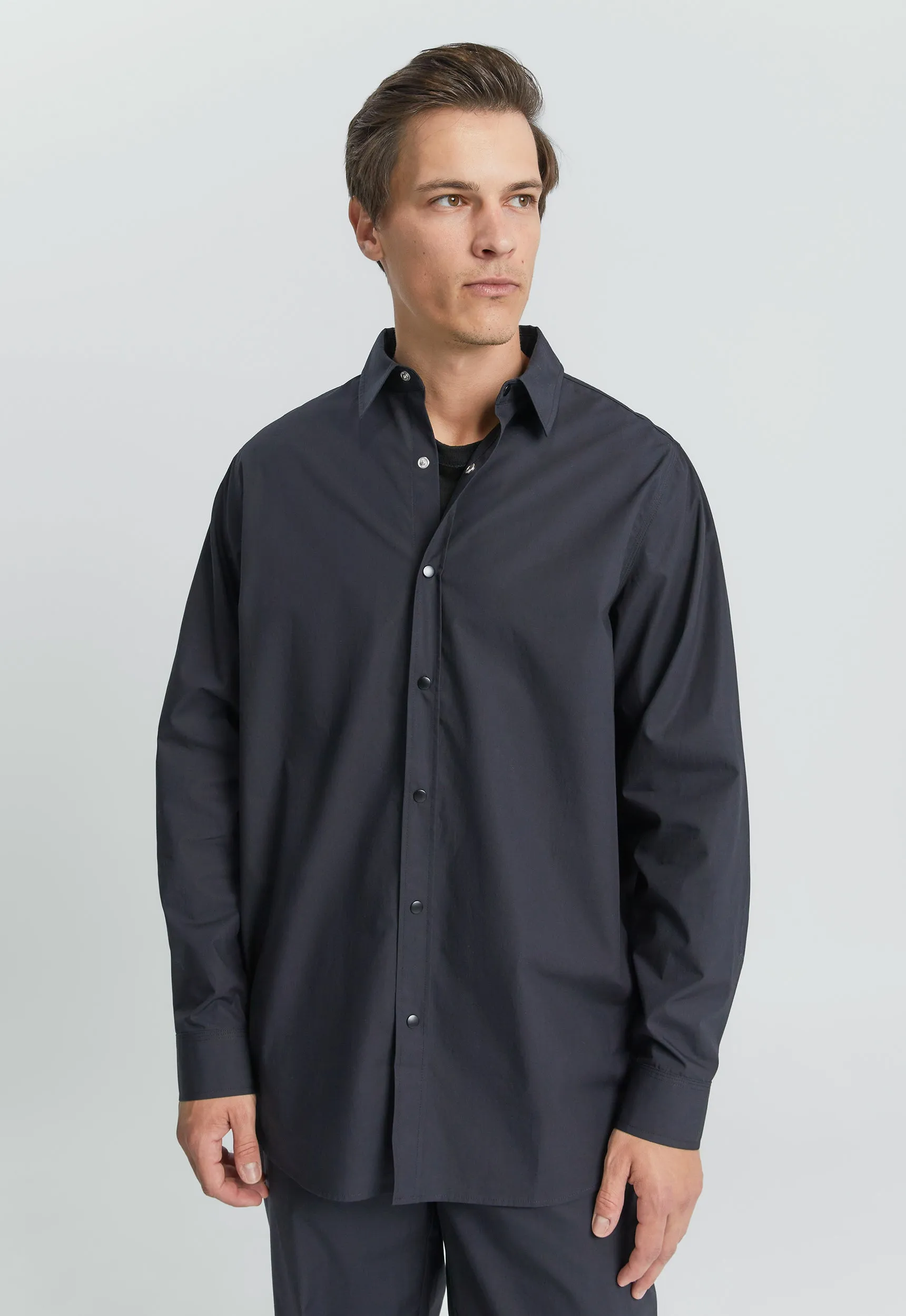 Laze Cotton Shirt - Black
