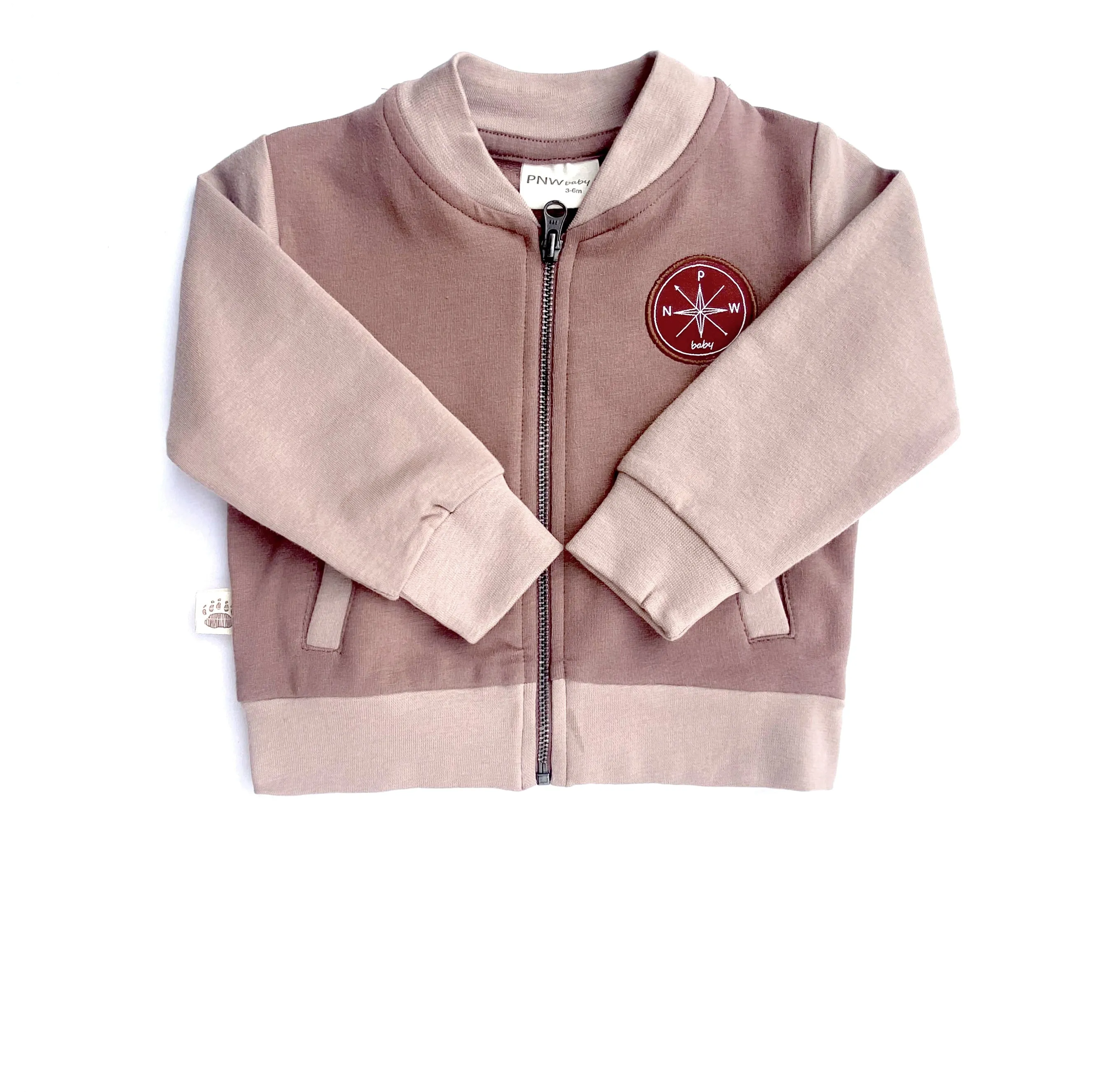 Light Sweat Varsity Jacket - Mauve