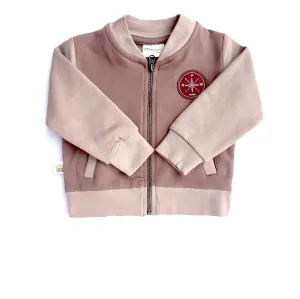 Light Sweat Varsity Jacket - Mauve