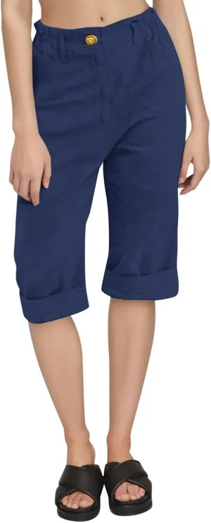 Linen Palazzo Pants for Women Relaxed Fit Straight Leg Trousers Summer Beach Travel Vacation 2025 Ladies Capris Pants